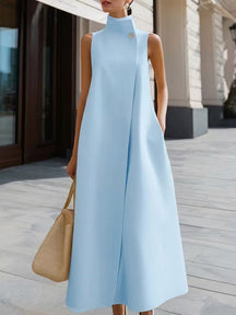 LinenBloom – Sleeveless Casual Cotton Linen Dress