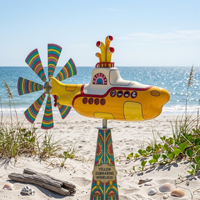 AeroGlow – Yellow Submarine Garden Wind Spinner