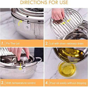CookForge – Premium Stainless Frying Po & Oil Control Rack System