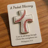 SpiritGame – Pocket Blessing Baseball Cross Charm