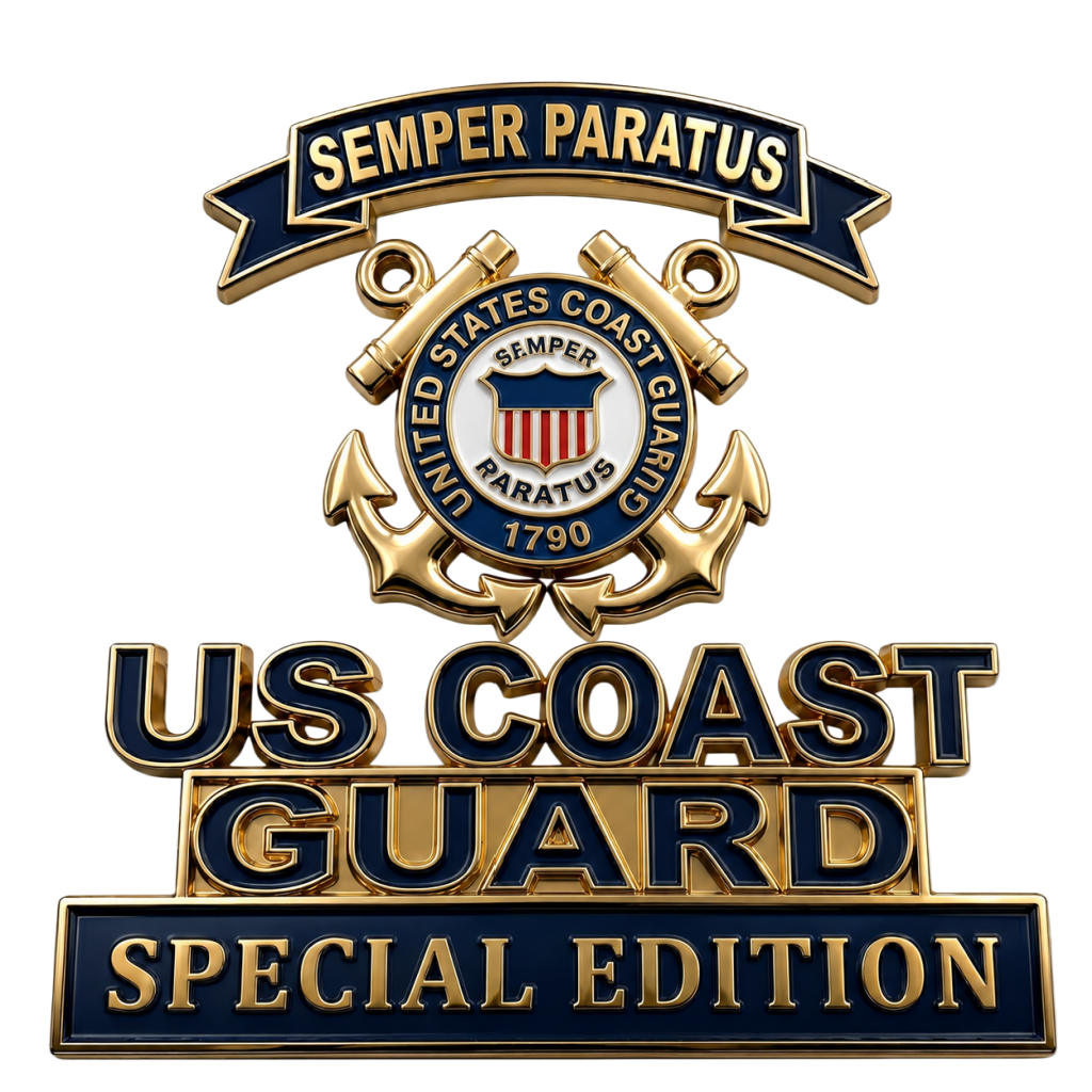 CoastGuard - Semper Paratus Metal Emblem Badge