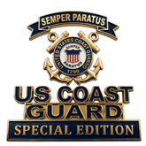 CoastGuard - Semper Paratus Metal Emblem Badge