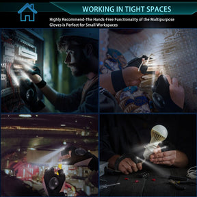 GlowGrip – Hands-Free LED Half Finger Gloves