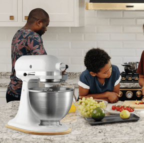 SlideEase – Food-Grade Bamboo Mixer Moving Tray