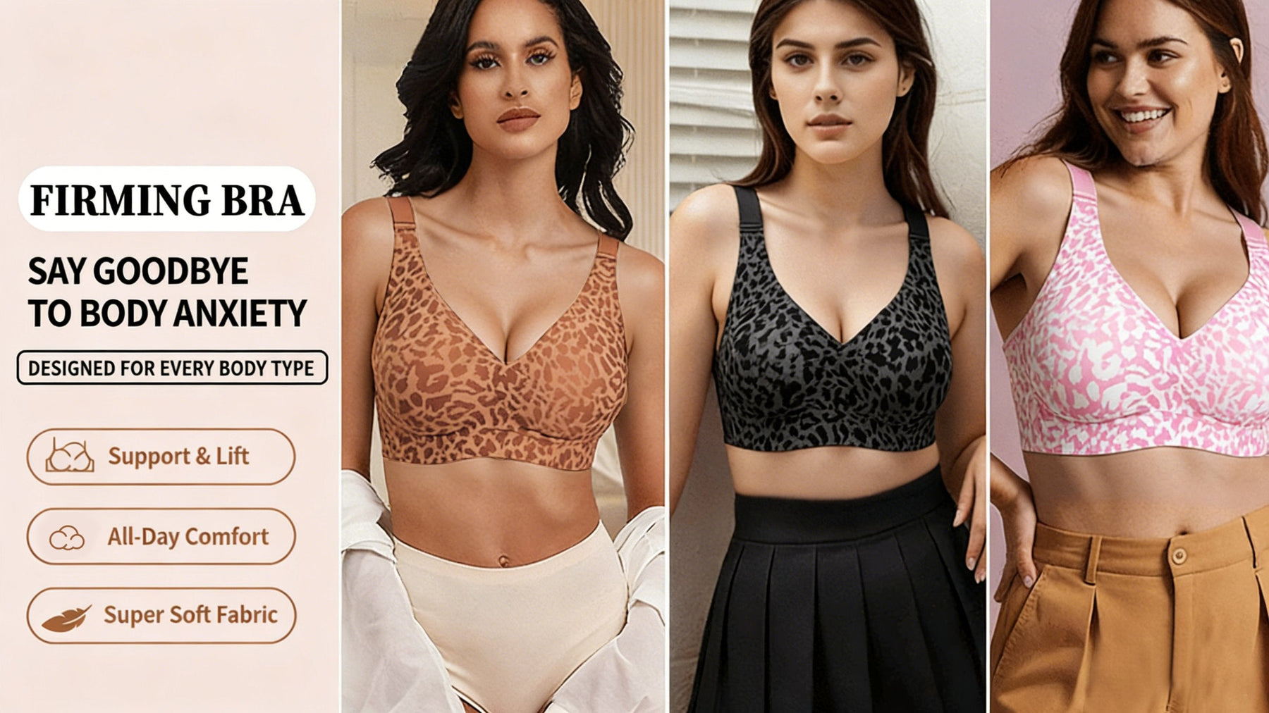 BoldContour - Wire-Free Leopard Bra