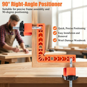 CornerPro - 90 Degree Corner Clamp & Positioning Square Set (3" & 4")
