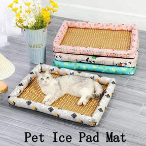 CoolNest – Breathable Rattan Cooling Pet Bed