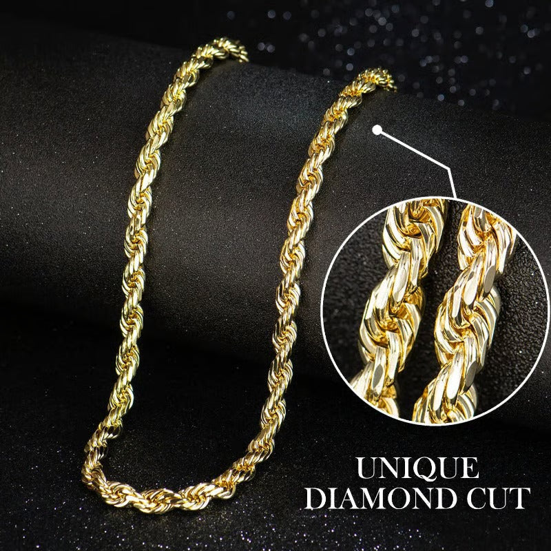 RadiantLoop – Elegant Twisted Rope Statement Necklace