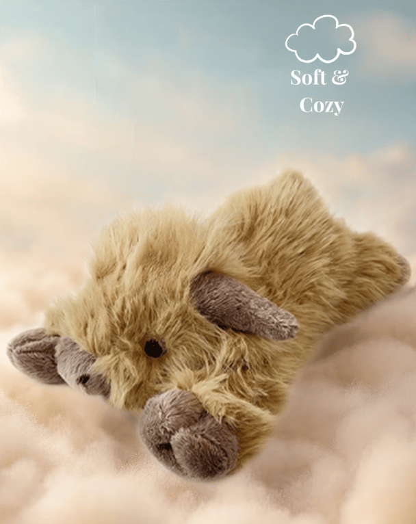 HighlandHugs – Cute Cartoon Highland Cow Cuddly Toy