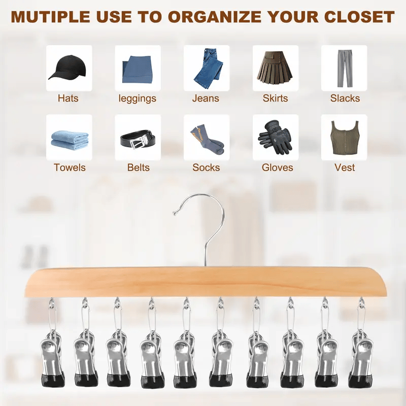 ClipNest – 10-Clip Space Saving Closet Organizer