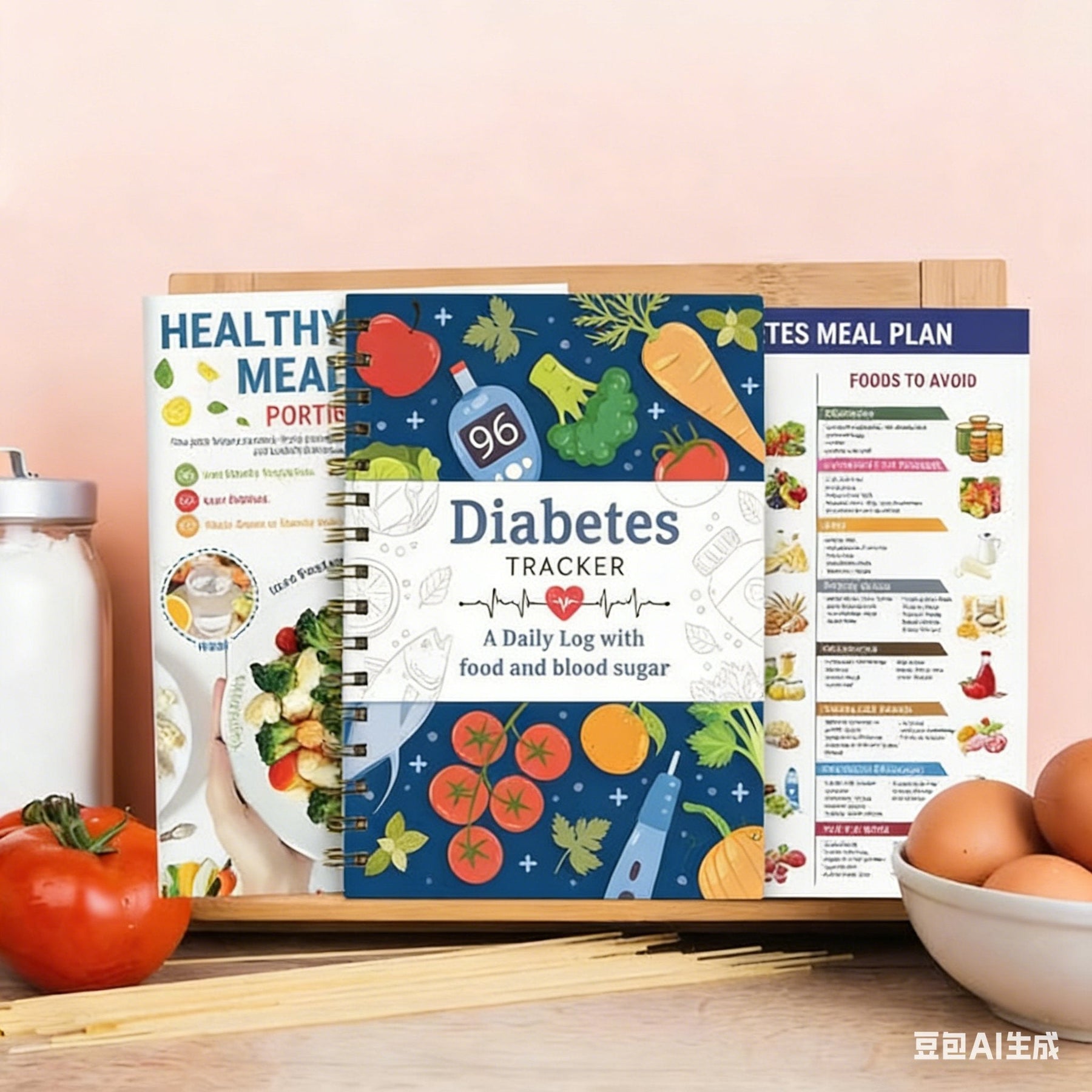 GlucoTrack – Diabetes Tracker Book with Food List