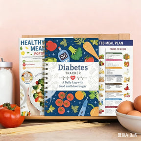 GlucoTrack – Diabetes Tracker Book with Food List