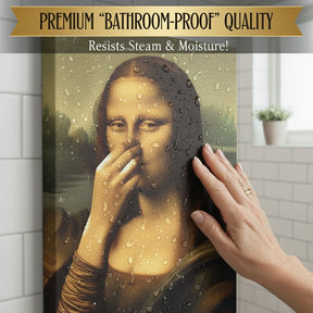 Renaissance Lady Holding Nose Bathroom Canvas Art