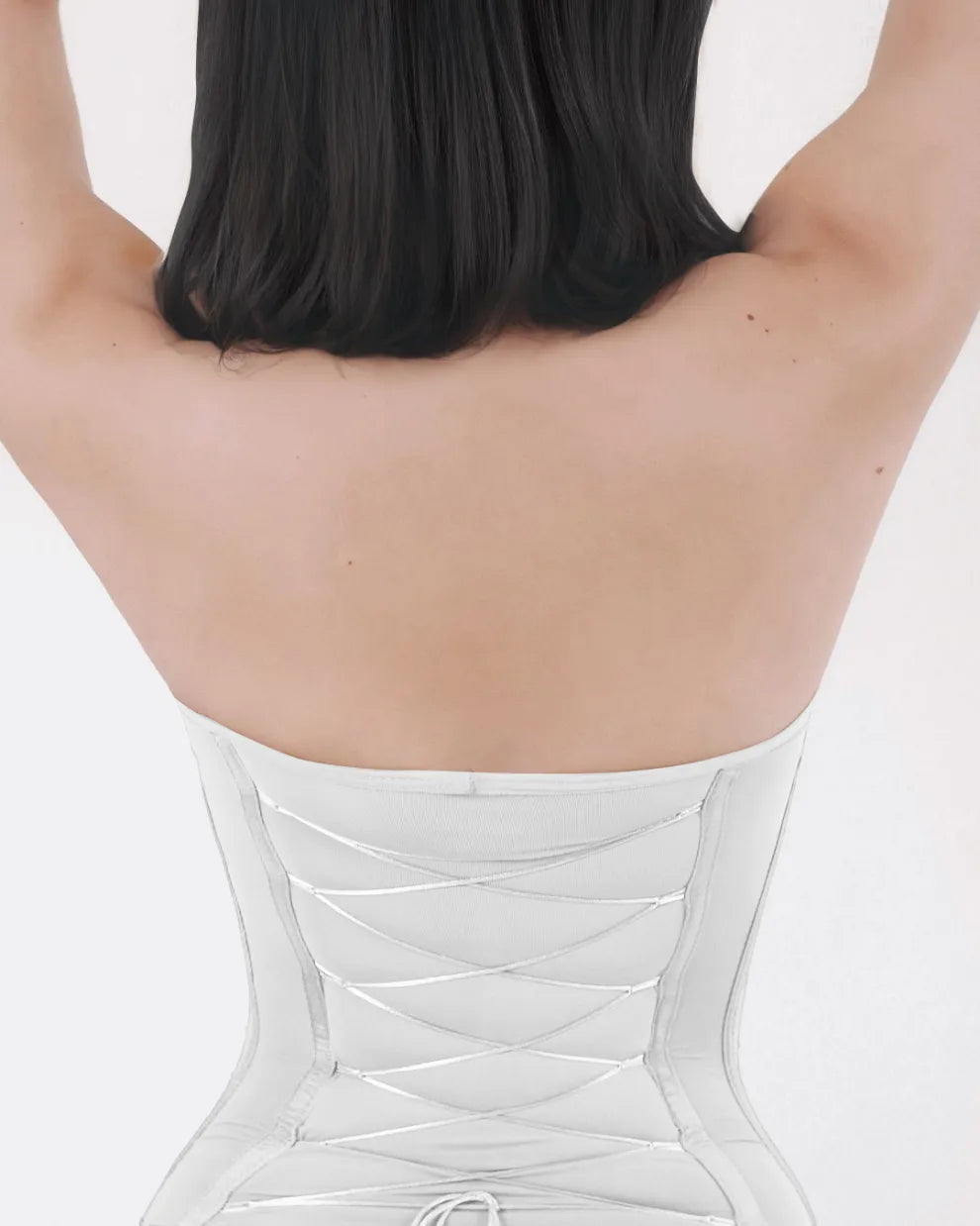 CurveLuxe – Back Lace-Up Seamless Thong Bodysuit