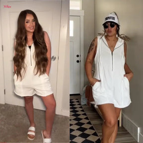 ActiveEase – Half-Zip Hooded Summer Romper