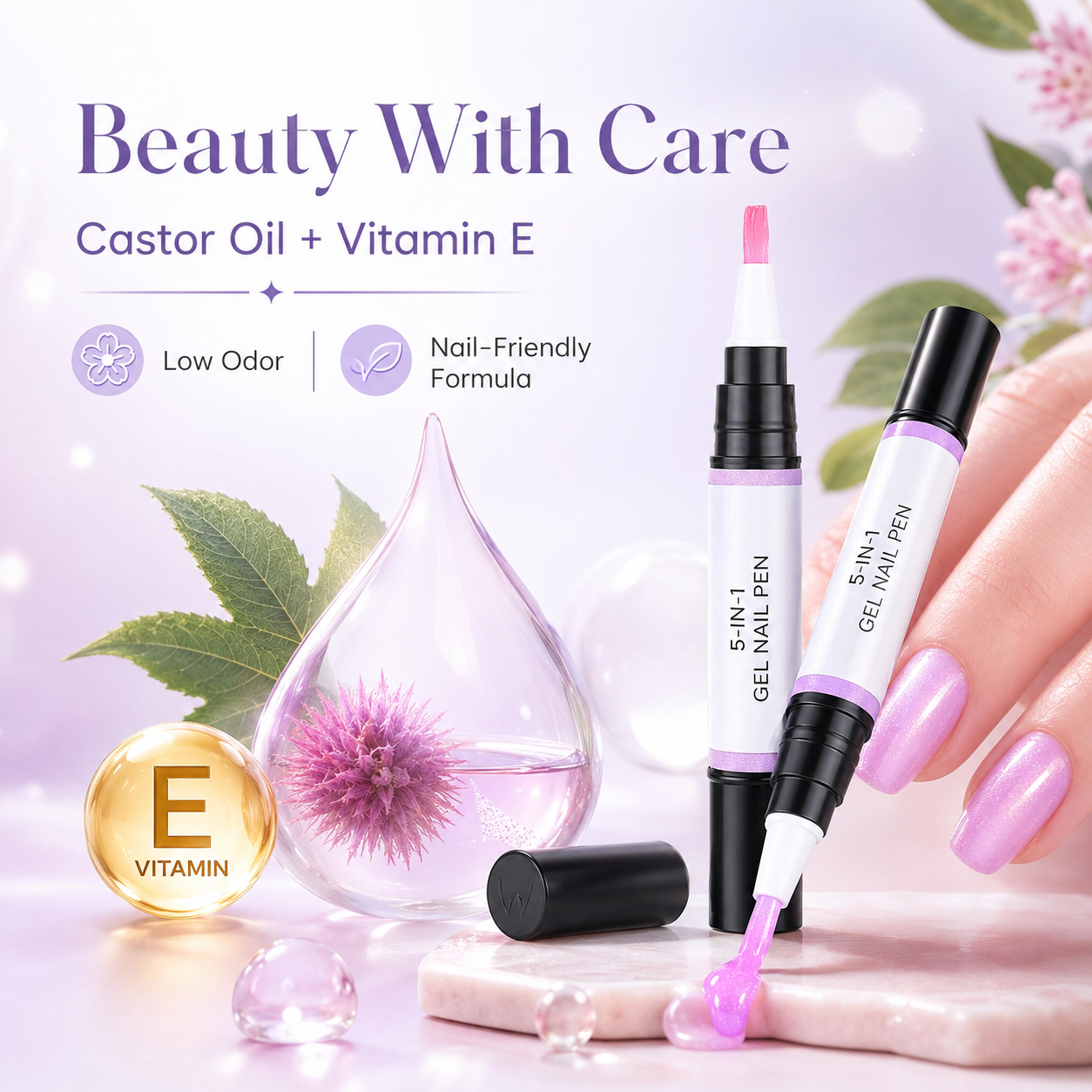 NailGlow Pro - 5-in-1 Gel Nail Polish Pen