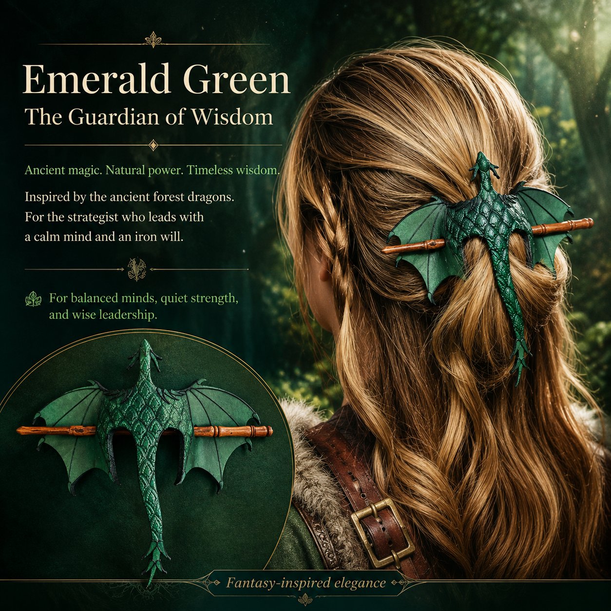 DragonCrown - Medieval Dragon Hair Stick