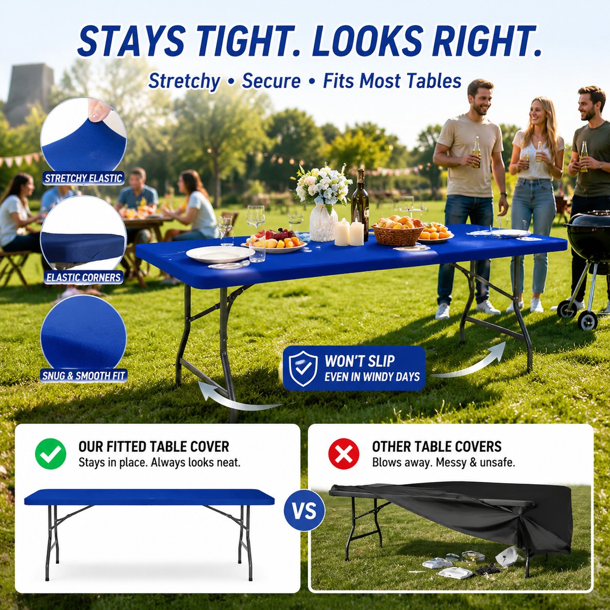 PicnicShield – Elastic Fit Table Protector