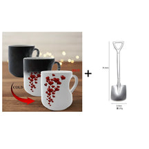 📢📢50% OFF!!!⏰ Color-Changing Ceramic Mug with Heart-Shaped Handle for Valentine's Day 💝✨