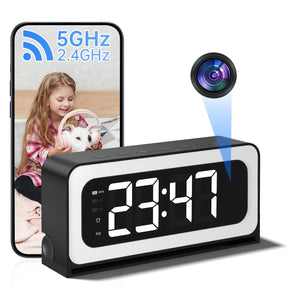 SpyraTech – Smart Alarm Clock Camera with Dual WiFi