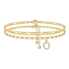 ShineScript – Layered Anklet Bracelets with Letters