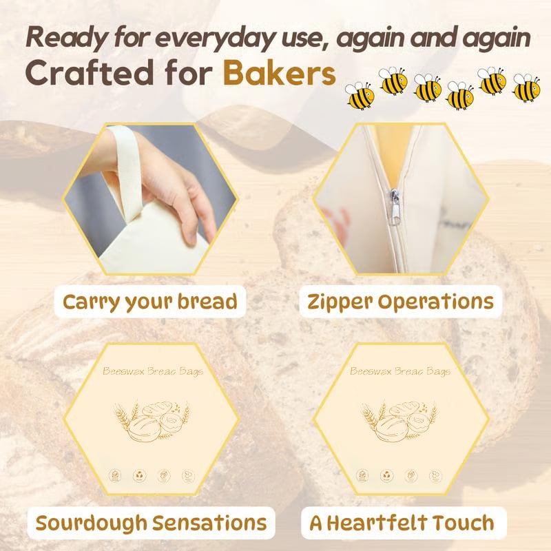 FreshHive – Beeswax Cotton Bread Storage Bag