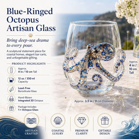 OceanGlow – Blue Ringed Octopus Artisan Glass
