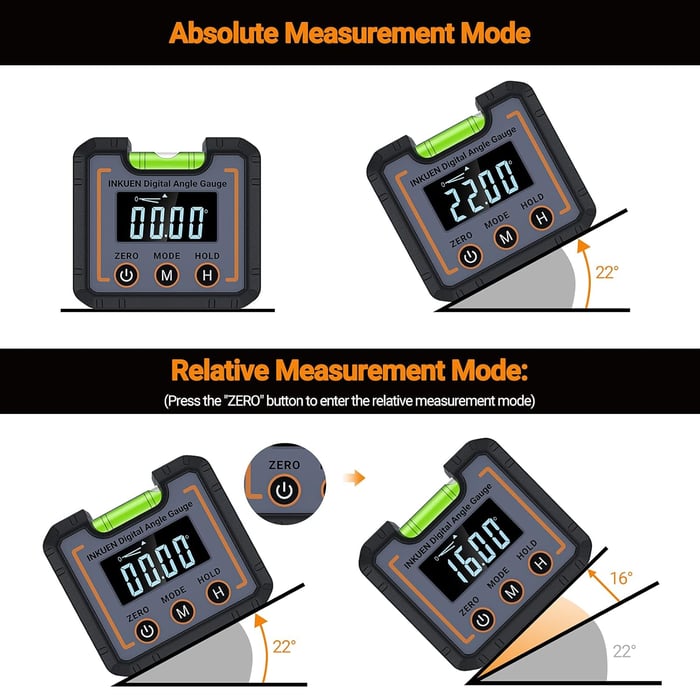 AnglePro – 0–360° Digital Angle Finder Level Tool