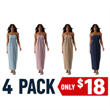 HalterTie – Elegant Back Maxi Dress with Pockets