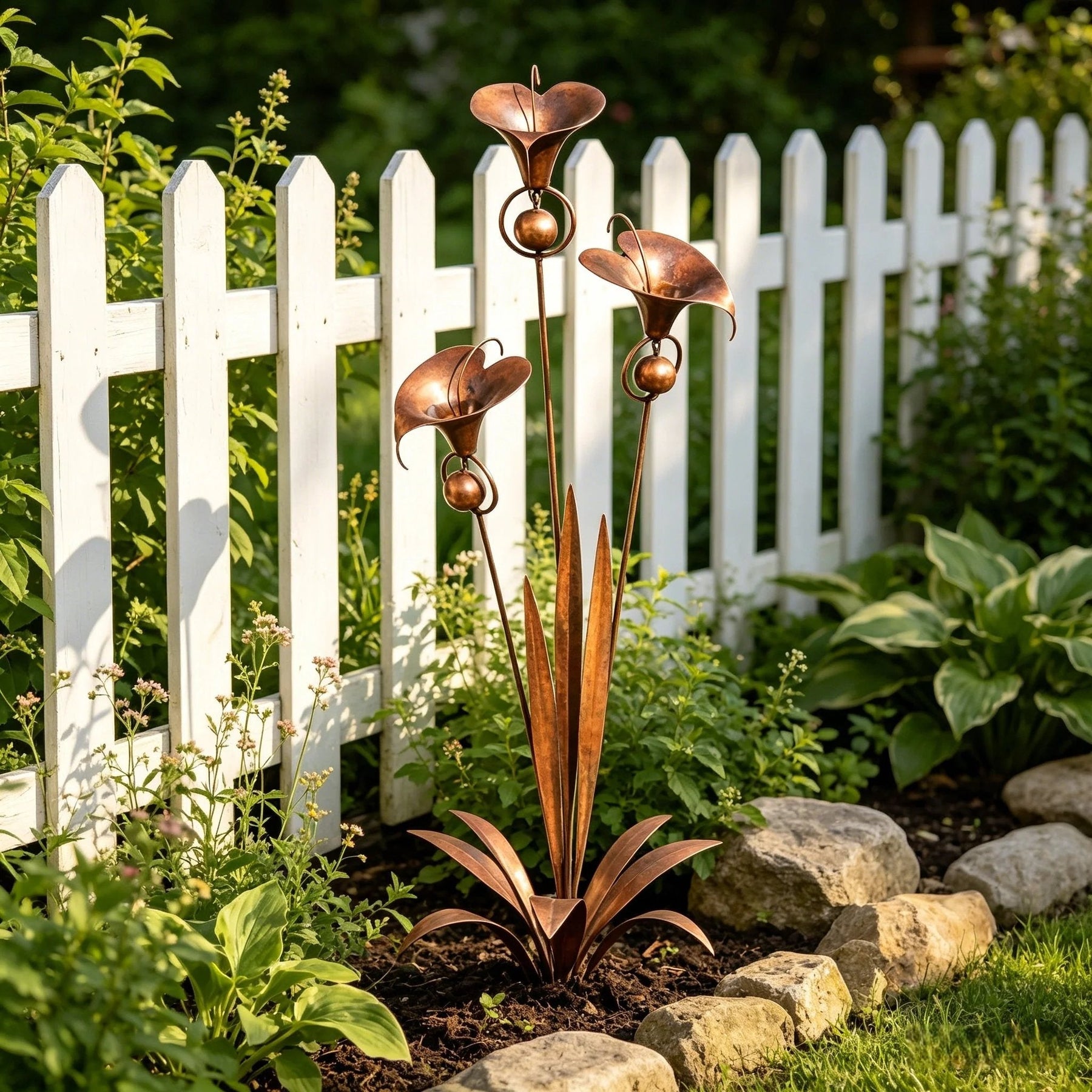 EmberPetal – Handcrafted Copper Lily Accent