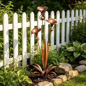EmberPetal – Handcrafted Copper Lily Accent