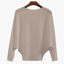 CozyWave – Women’s Boat Neck Bat Sleeve Knitted Sweater