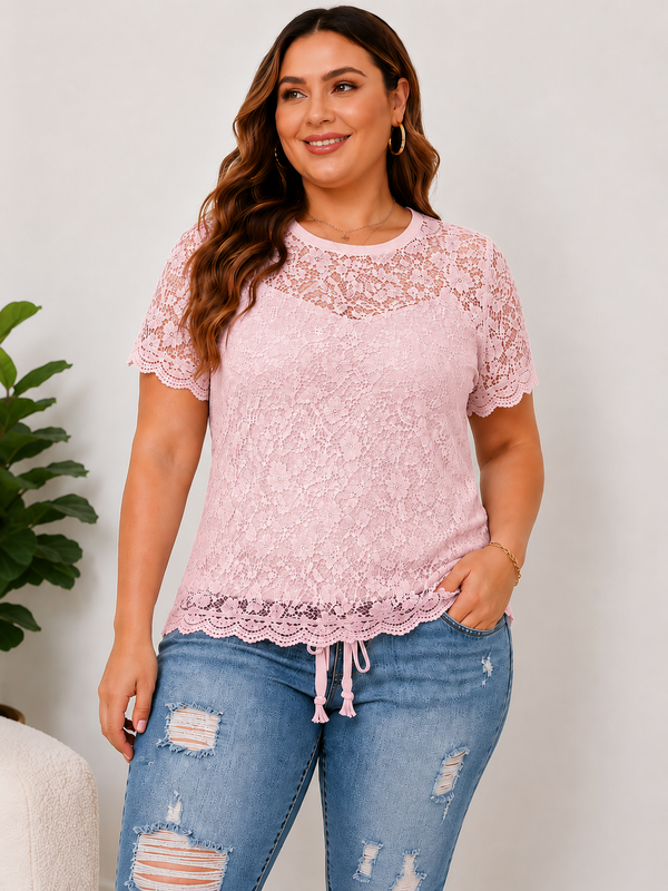 DenimBloom –  High Waist Cropped Denim Jeans