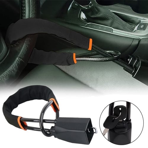DriveDefender | Seat Belt + Steering Wheel Car Lock System