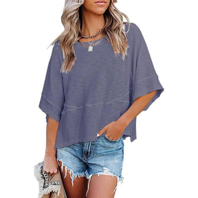 PureEase – Oversized Crewneck Comfort Summer Top
