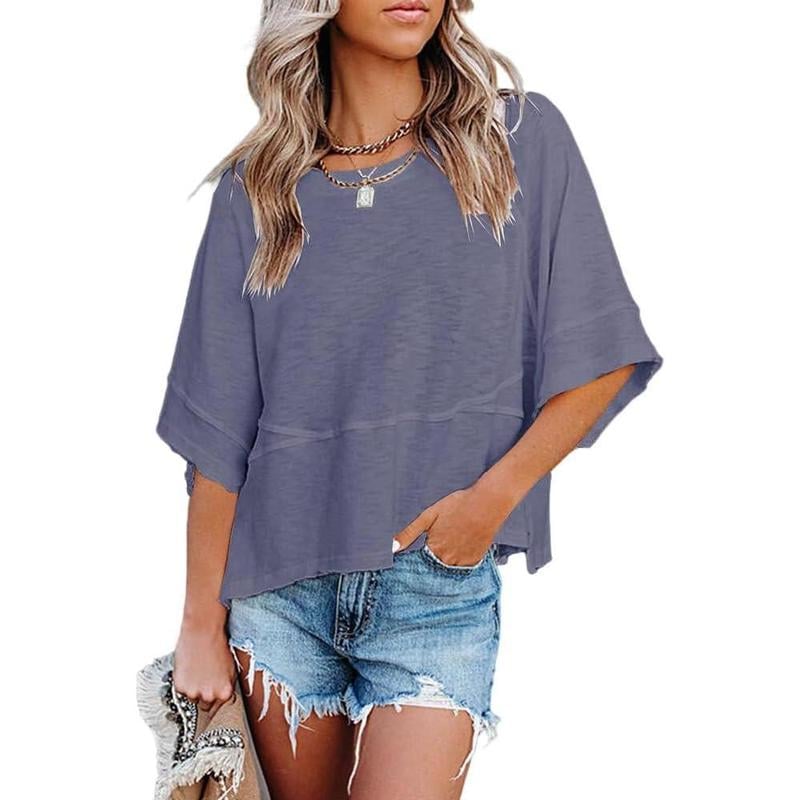 PureEase – Oversized Crewneck Comfort Summer Top