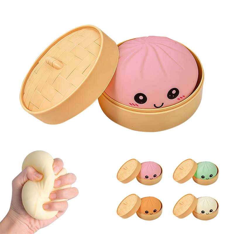 SquishJoy – Ultra-Rare Rainbow Smiling Dumpling Squishy Toy