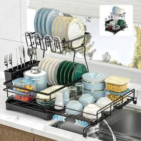 KitchenFlow – Adjustable Dish Drying Storage Rack