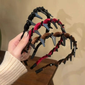SkullGlam – Retro High Pearl Skull Headband