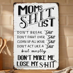 MamaRules – Rustic Funny Home Sign