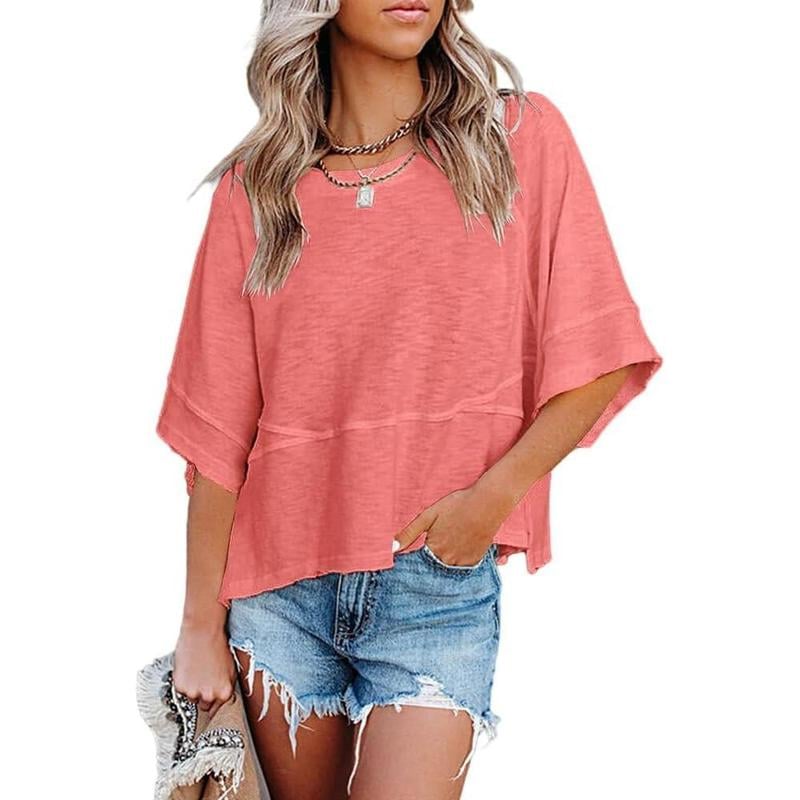 PureEase – Oversized Crewneck Comfort Summer Top