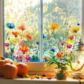 FloraGlow – Vibrant Flower Bouquet Window Sticker