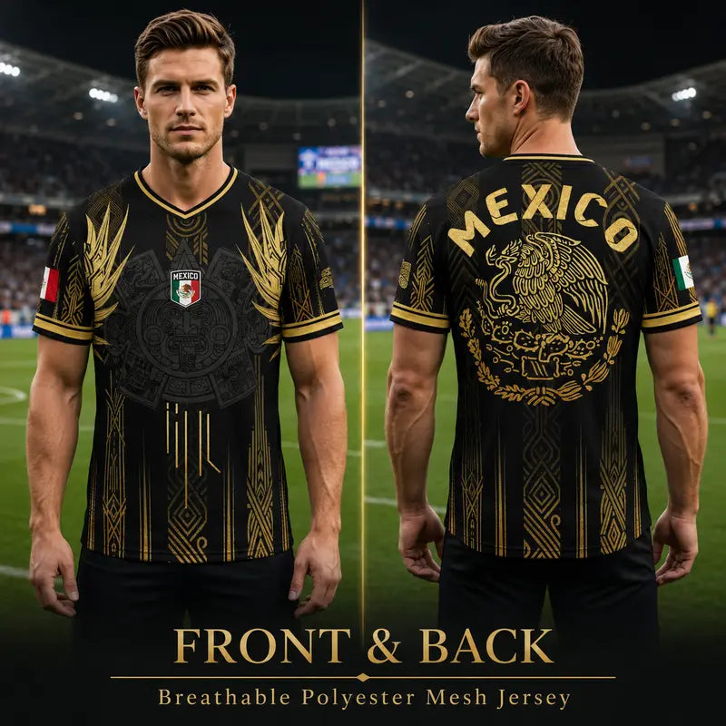 GoldStrike – Mexico Inspired Performance Fan Jersey