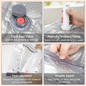 PackEase – Cordless Travel Storage Vacuum Bags