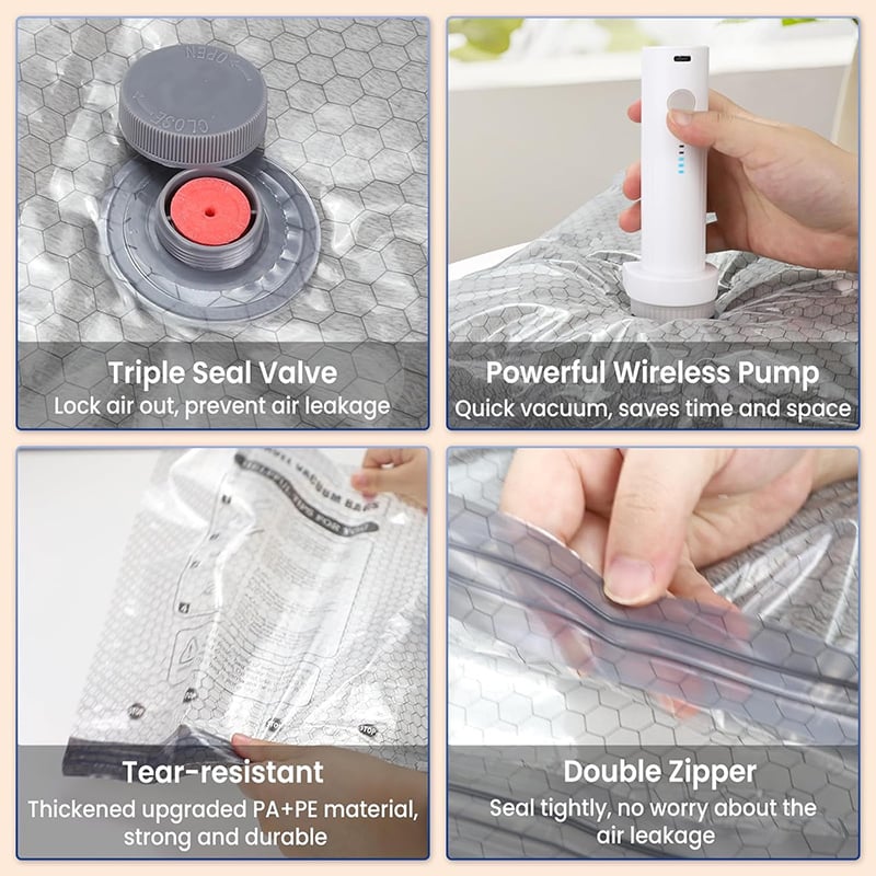 PackEase – Cordless Travel Storage Vacuum Bags