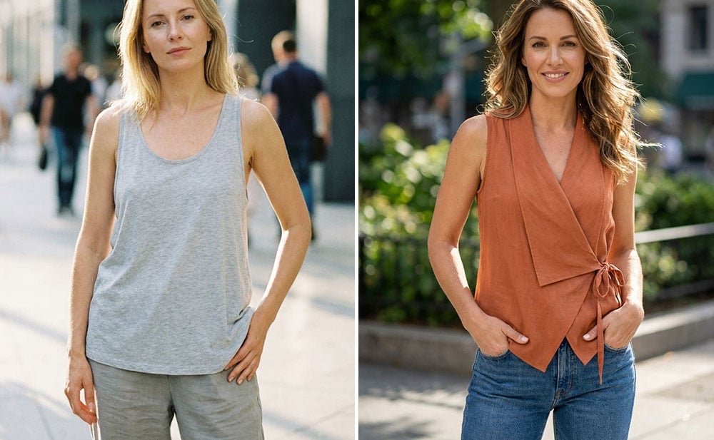 LinenLuxe – Crisscross Tie Tank Top
