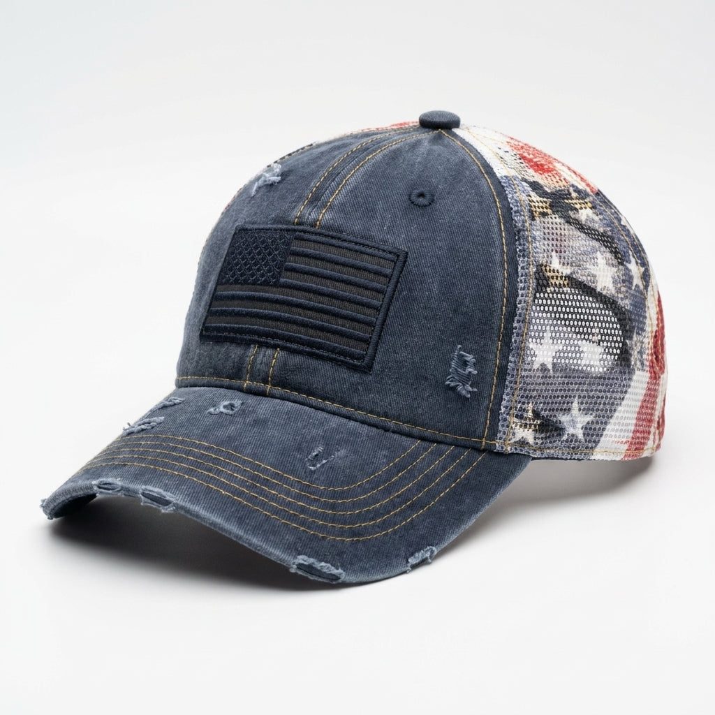 LibertyMesh – American Flag Ponytail Hat
