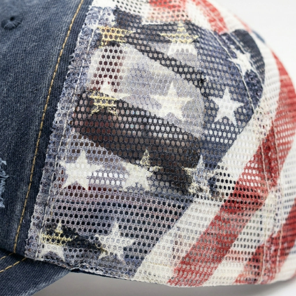 LibertyMesh – American Flag Ponytail Hat