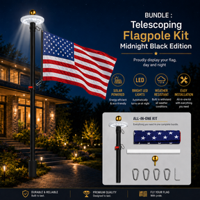 SolarGlory – Telescopic Flagpole with LED Light