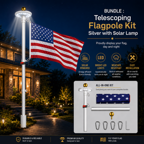 SolarGlory – Telescopic Flagpole with LED Light